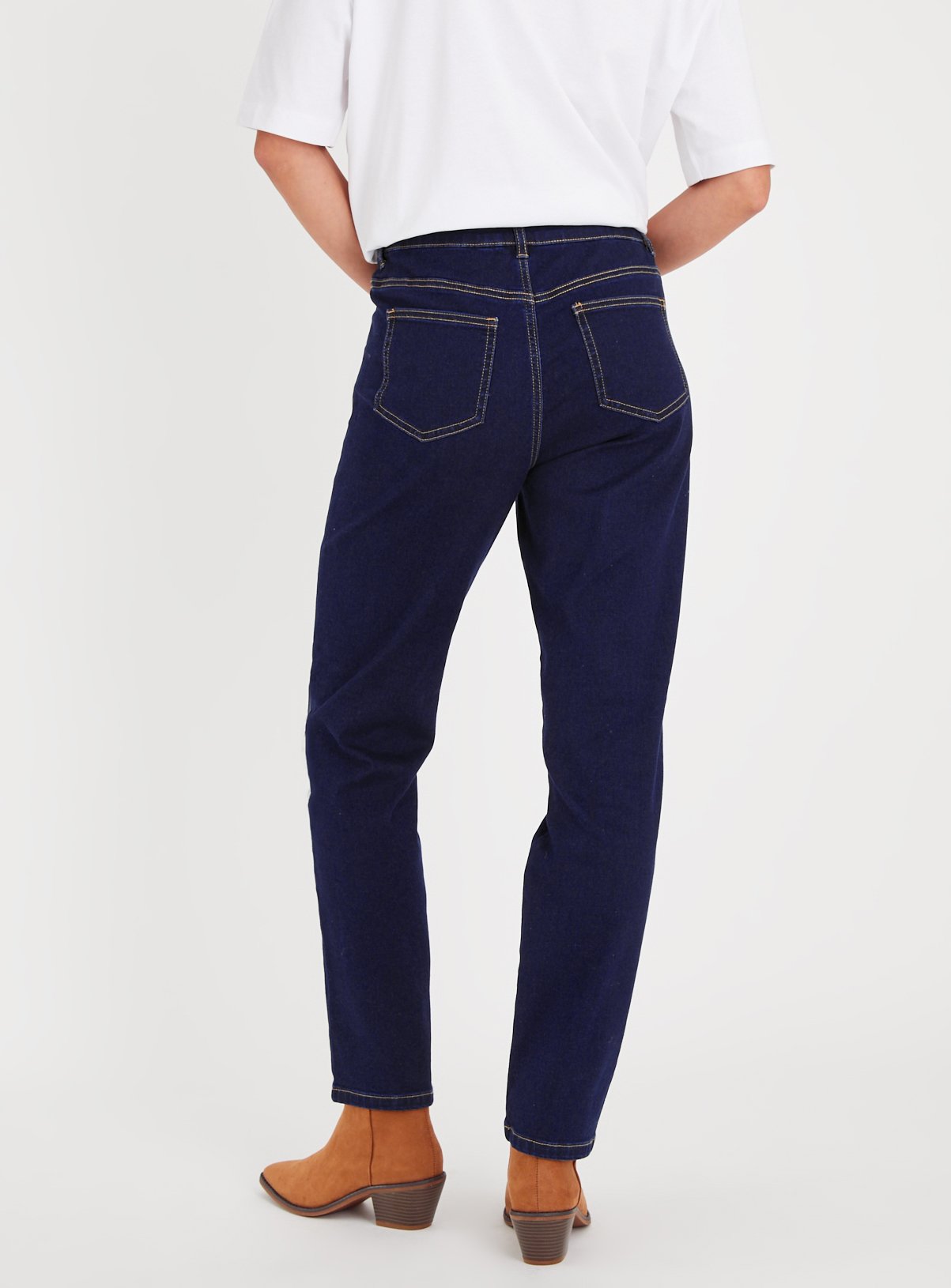 Dark Denim Straight Leg Jeans 24L - Image 5 thumbnail